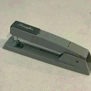 Vintage Swingline 8-1/2" Metal Stapler Grey USA Art Deco Office‎ Design